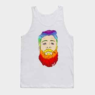 Rainbow beard Tank Top